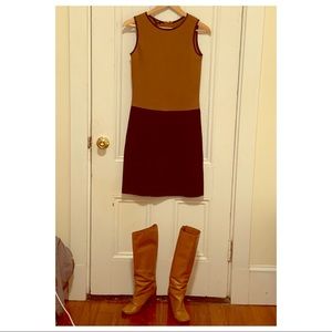 Hobbs Two tone knit dress